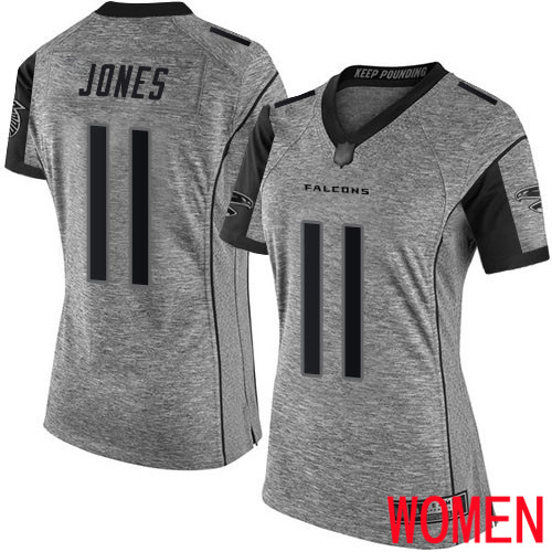 Atlanta Falcons Limited Gray Women Julio Jones Jersey NFL Football #11 Gridiron